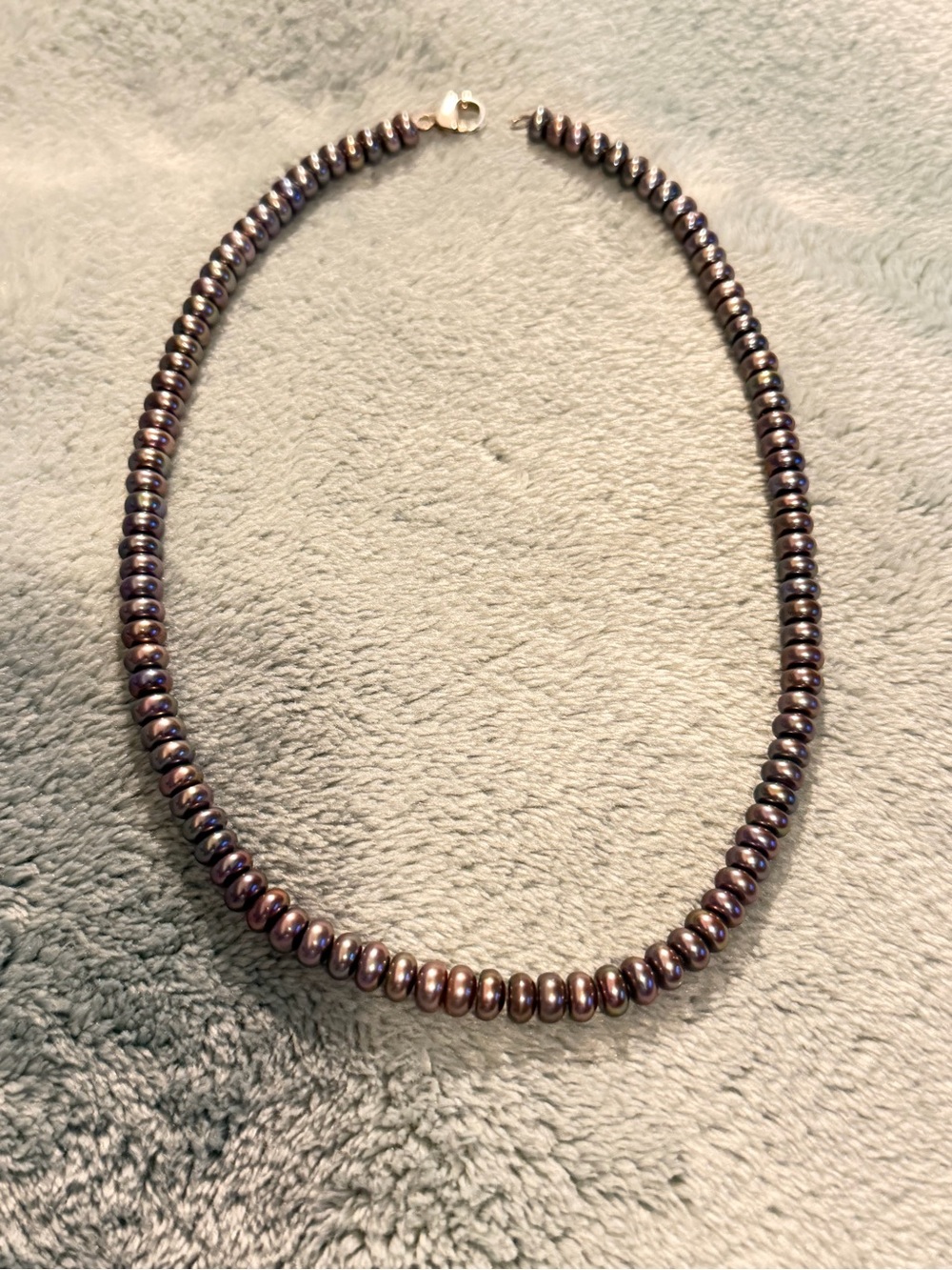 Honora 16" Purple Purple Ringed Circles Pearl Necklace Sterling Silver 925